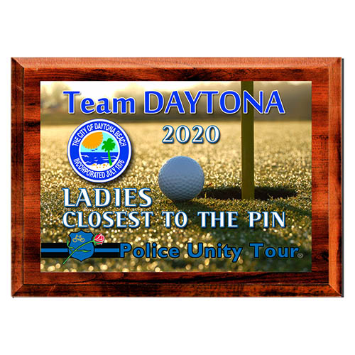 Full Color Single Plate Plaque Golf