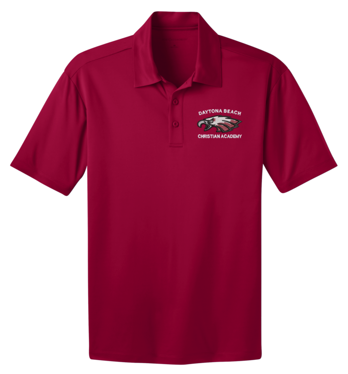 DBCA Adult Silk Touch Performance Polos Red